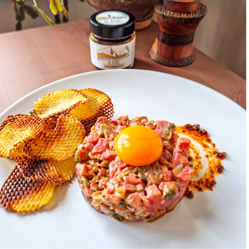 Tartare de bœuf au Chimichurri Fumé El Atuel