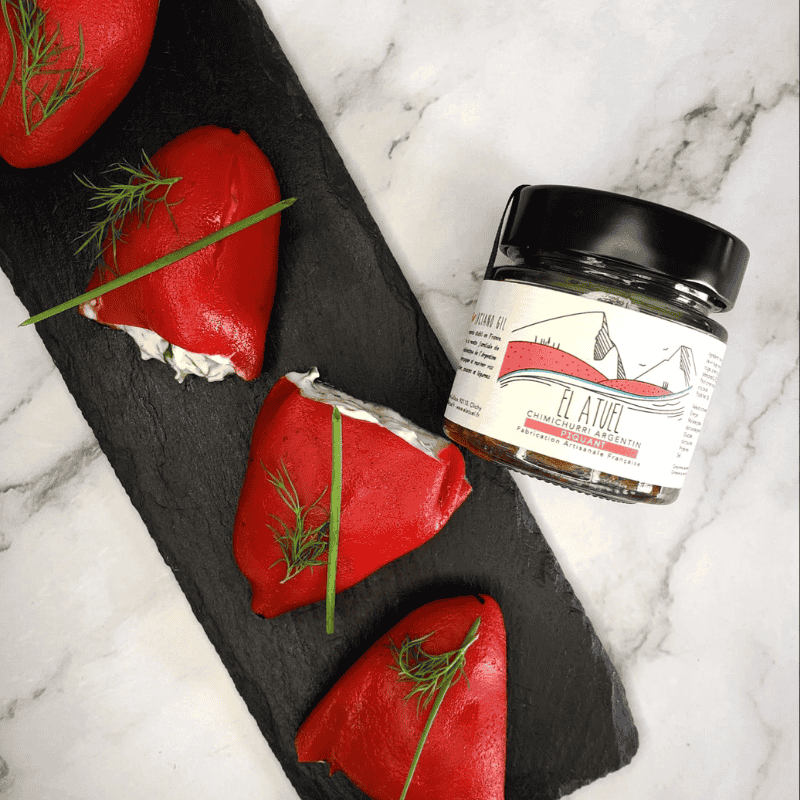 Pimientos del piquillo farcis au chimichurri piquant