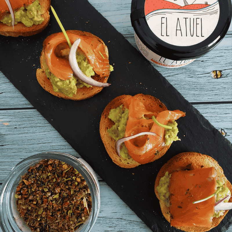 Tartine saumon avocat à la Fleur de Sel Soleada