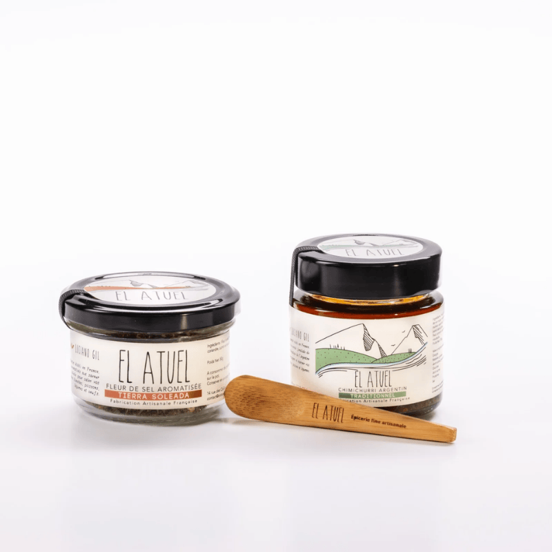 Coffrets cadeaux gourmands pour Amoureux de l'Amérique Latine. Chimichurri et fleur de sel aromatisée ! 