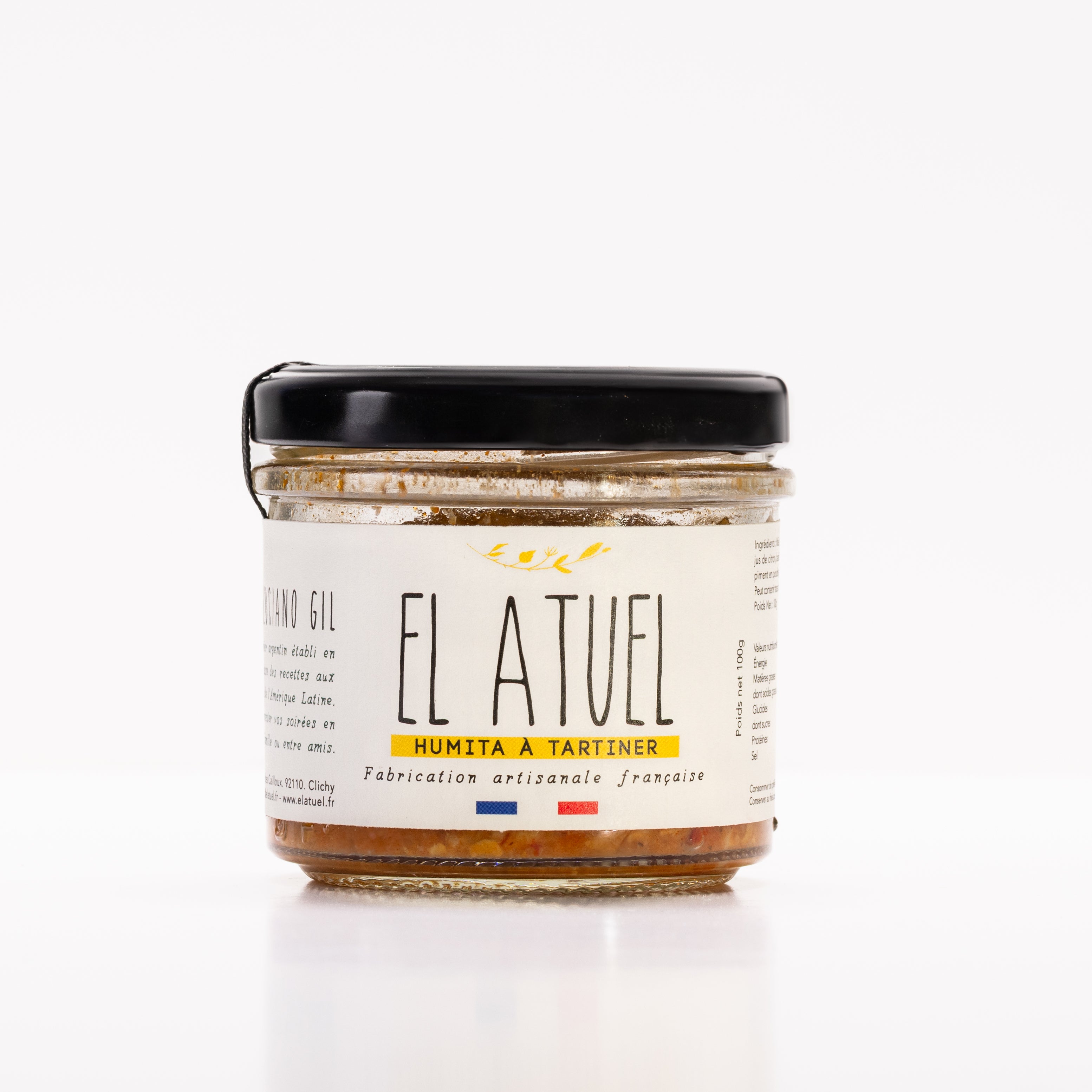 Humita, tartinade végétarienne au maïs, tomate et poivron. 