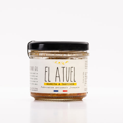 Humita, tartinade végétarienne au maïs, tomate et poivron. 